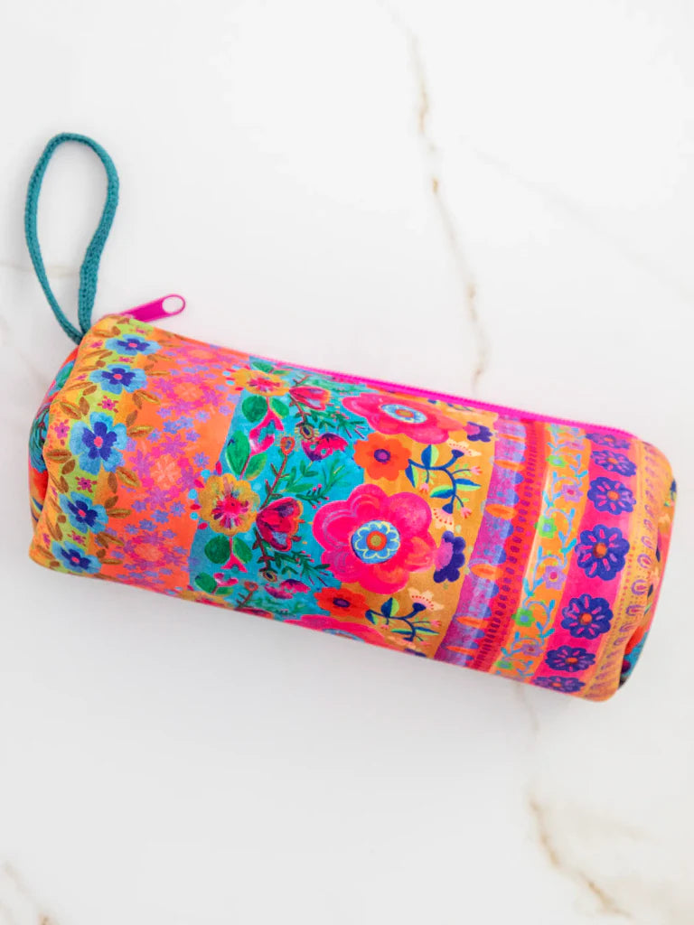 Pink and Turquoise Neoprene Pencil Case