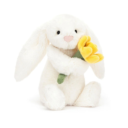 Bashful Medium Bunny with Daffodil