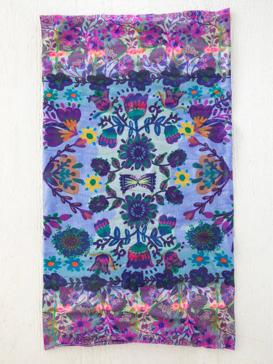 Blue Patchwork Boho Bandeau