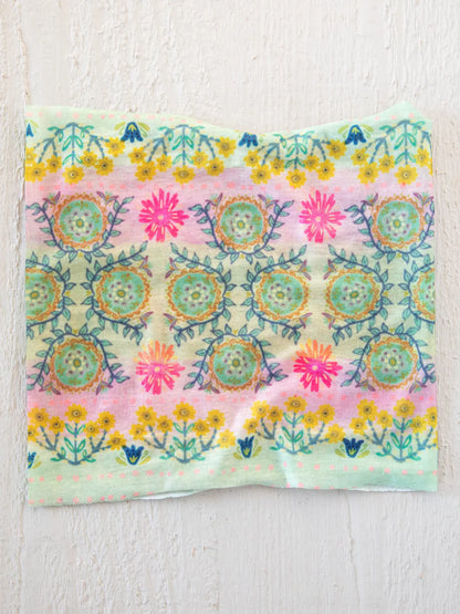 Boho Bandeau Half, Mint Borders