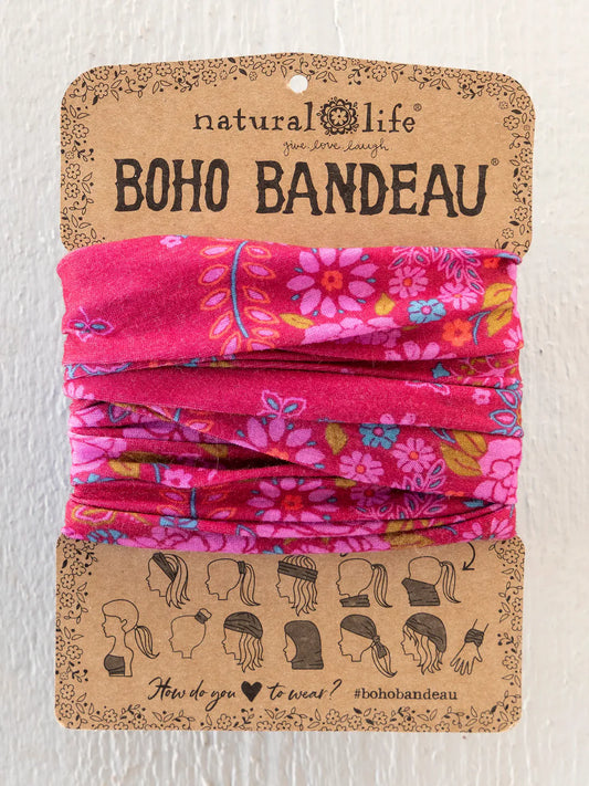 Merlot Floral Bandana Boho Bandeau
