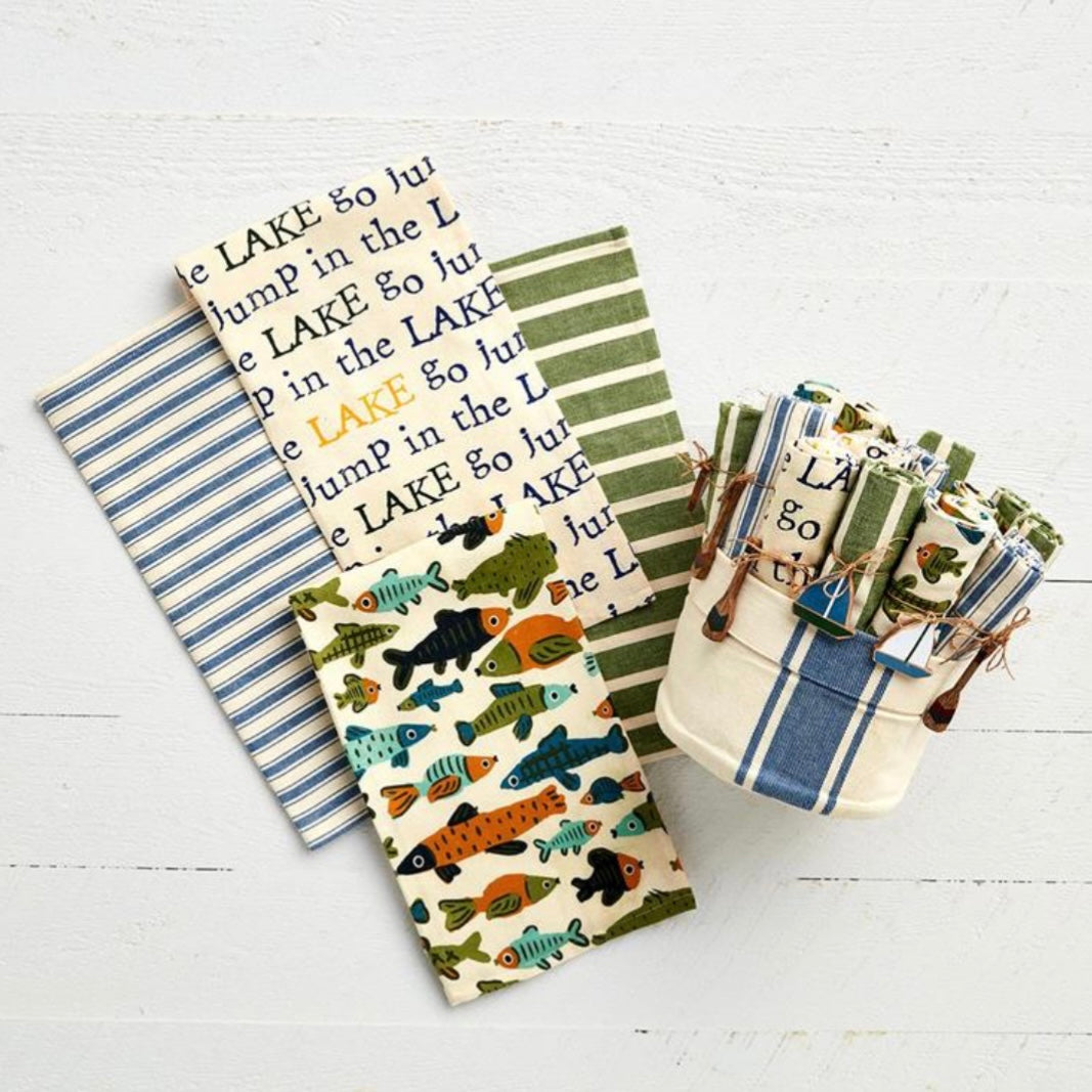 Lake themed Towels with Mango Charm