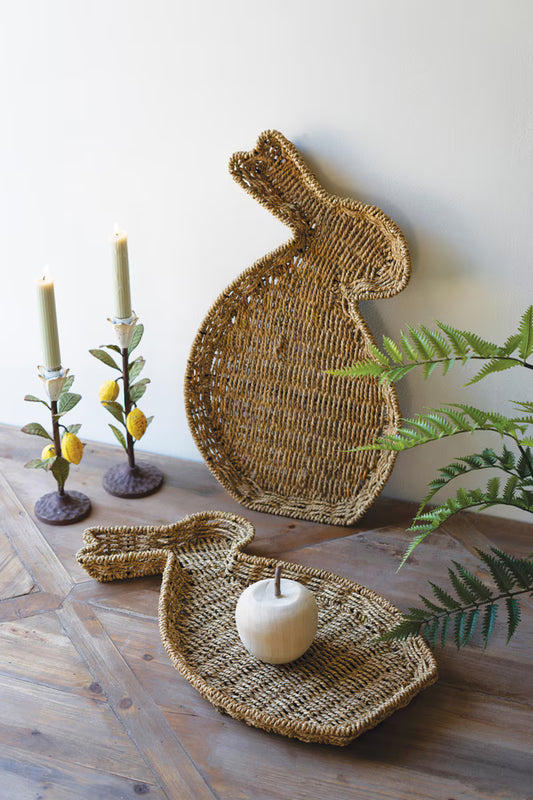 Woven Vine Rabbit Shaped Tray