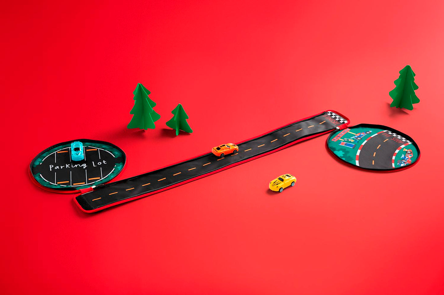 Race Car Carrier and Race Track