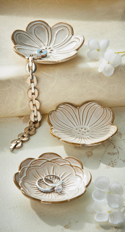 Gardenia Flower Trinket Dish