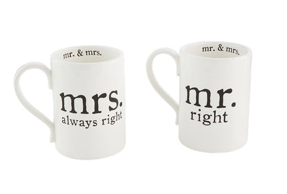 Mr. And Mrs. Right Coffee Mugs