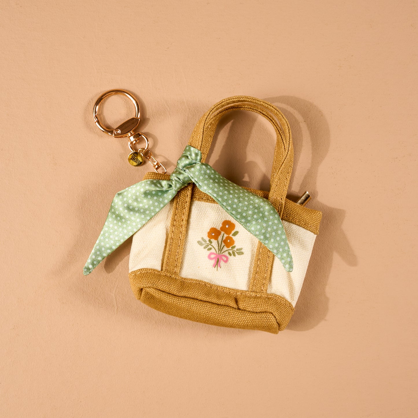 Tiny Tote Bag Charm-Honey Blossom