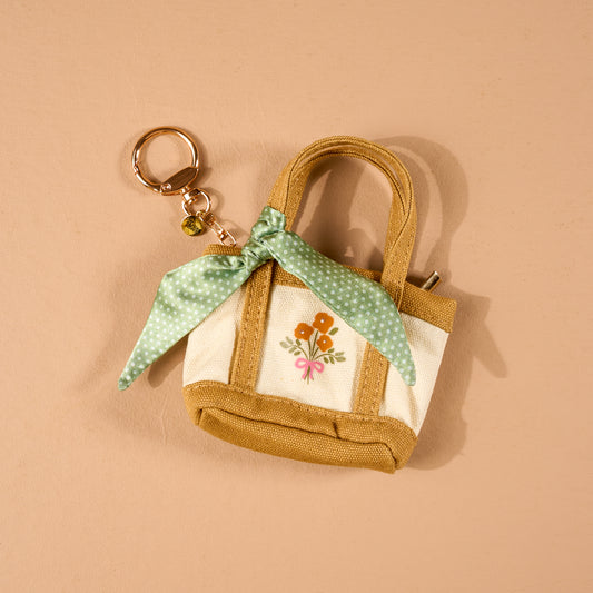 Tiny Tote Bag Charm-Honey Blossom