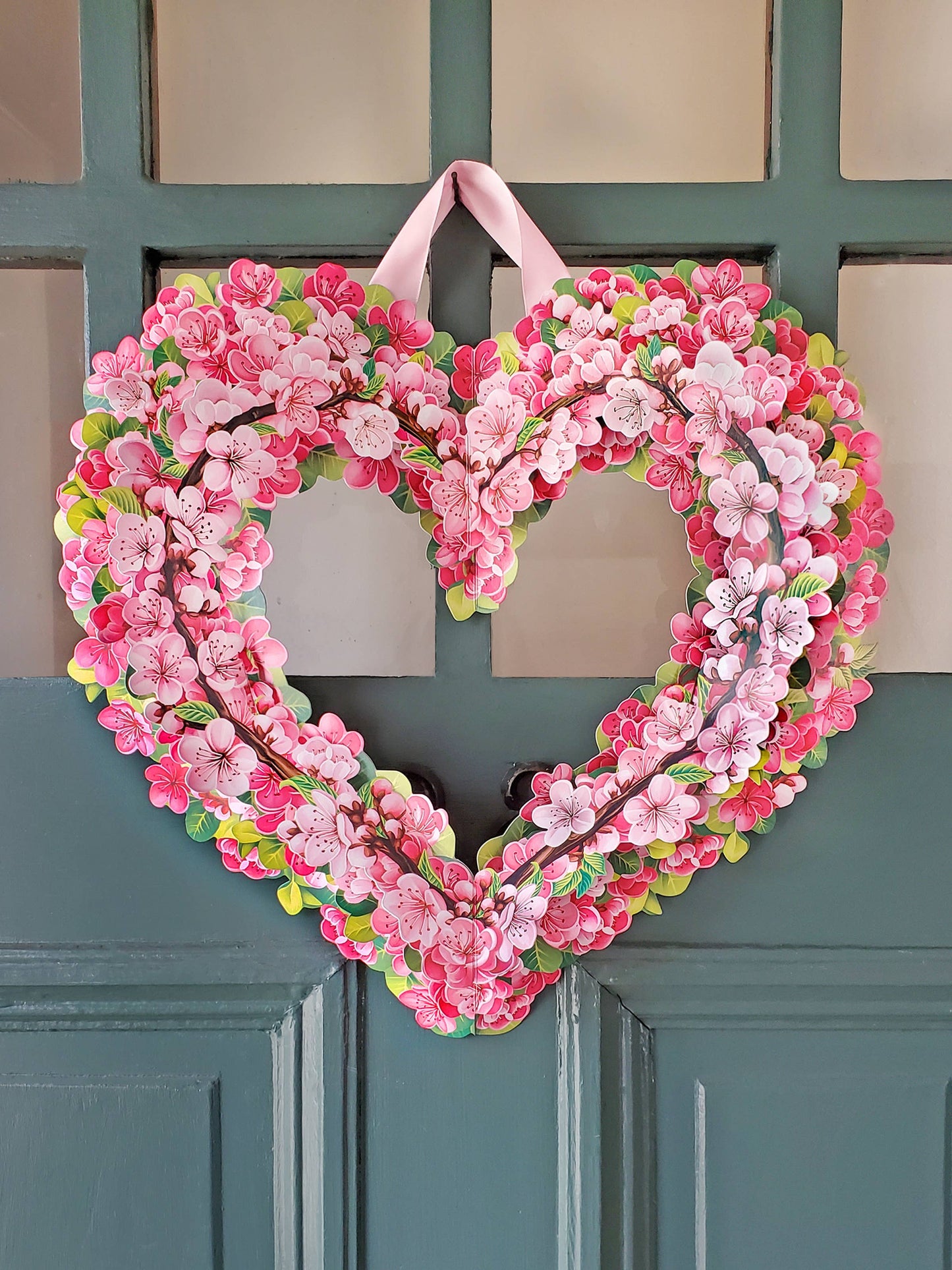 Cherry Blossom Wreath Pop-up Greeting Card