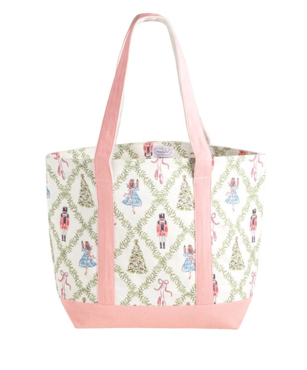 Christmas Nutcracker Mud Pie Canvas Tote