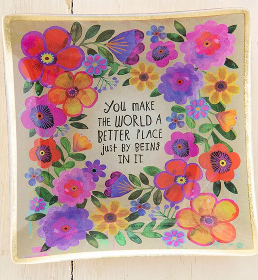 Glass Trinket Tray, world better