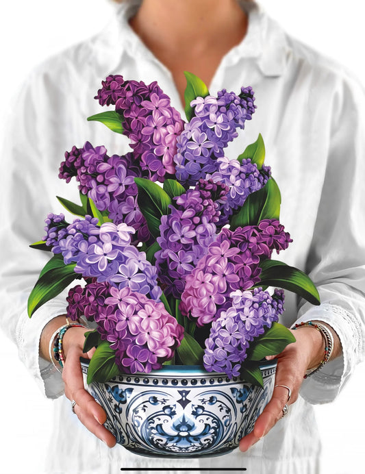 Garden Lilacs Pop-up Greeting Card