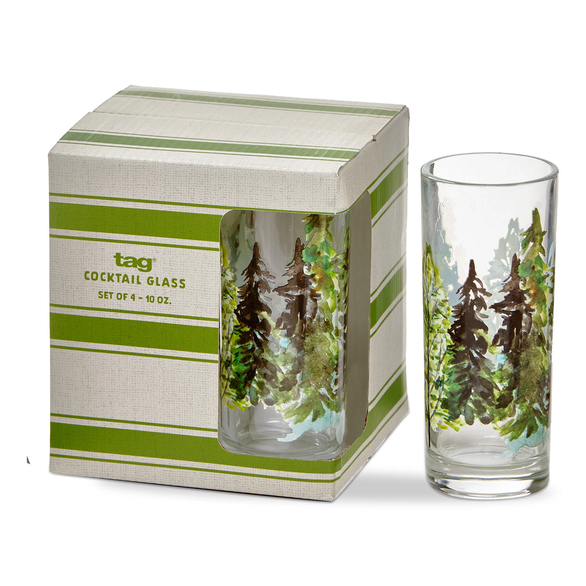 Northern Forest Glass set/4