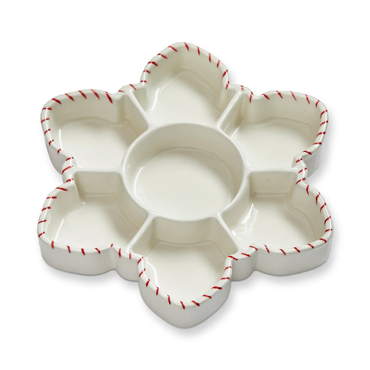 Snowflake 7 part Serving Dish