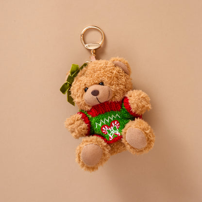 Teddy Bear Bag Charm-Christmas Collection