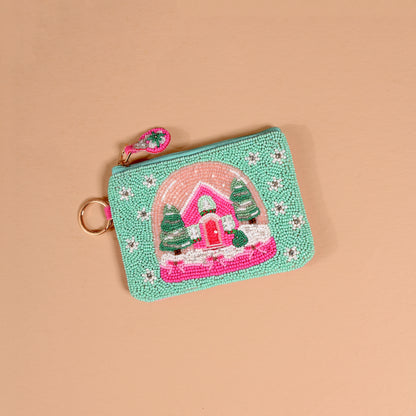 Handcrafted Beaded Pouch-Christmas Collection