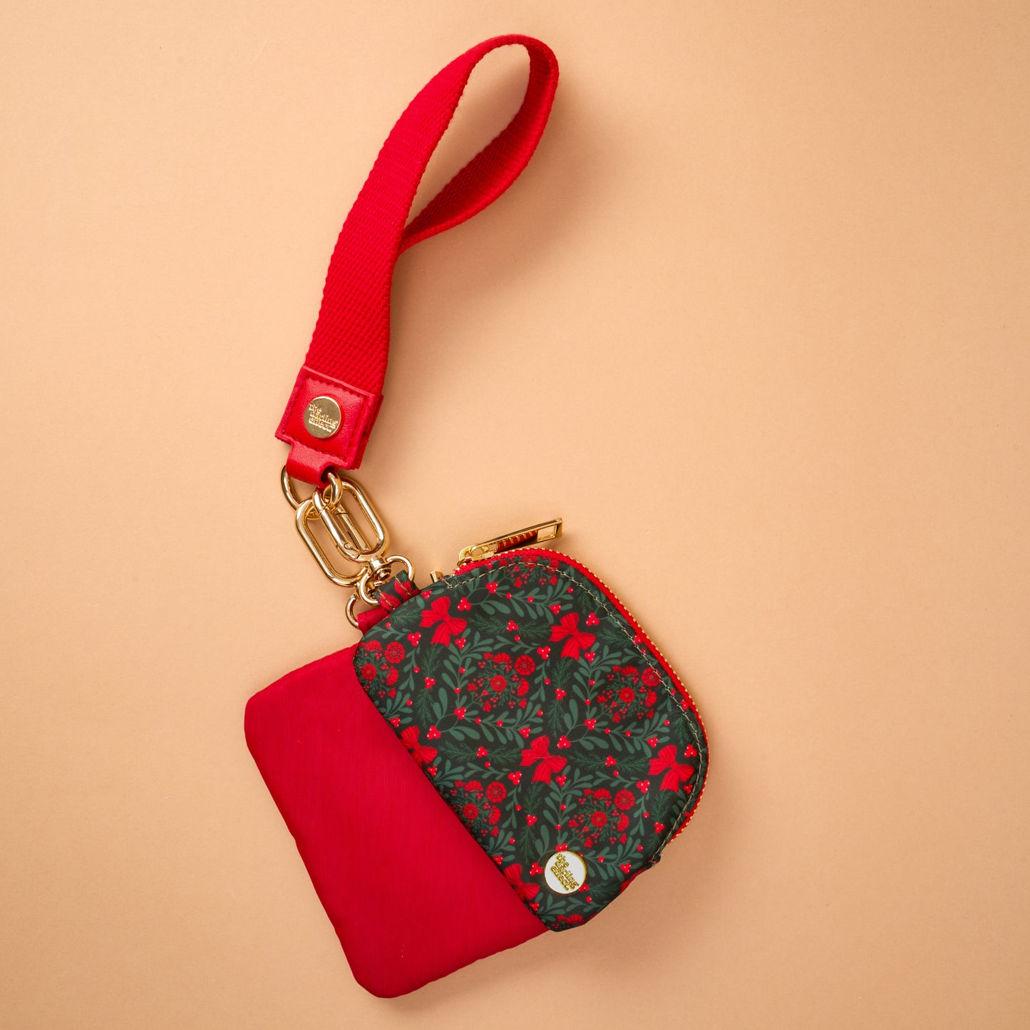 Red Dynamic Duo Pouch Wristlet - A Merry Moment