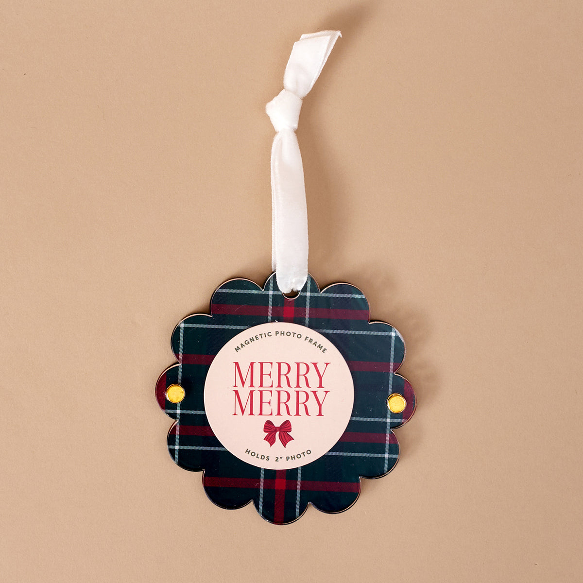 Darling Scalloped Round Picture Frame Ornament