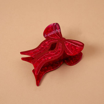 Shape Up Claw Clip-Red Bow