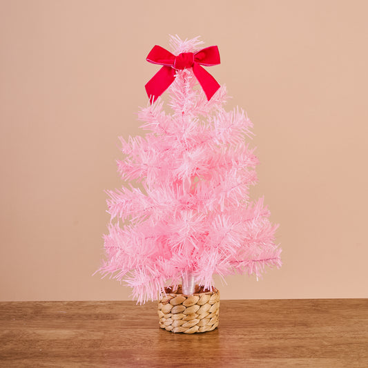 Mini Artificial Christmas Tree-Pink