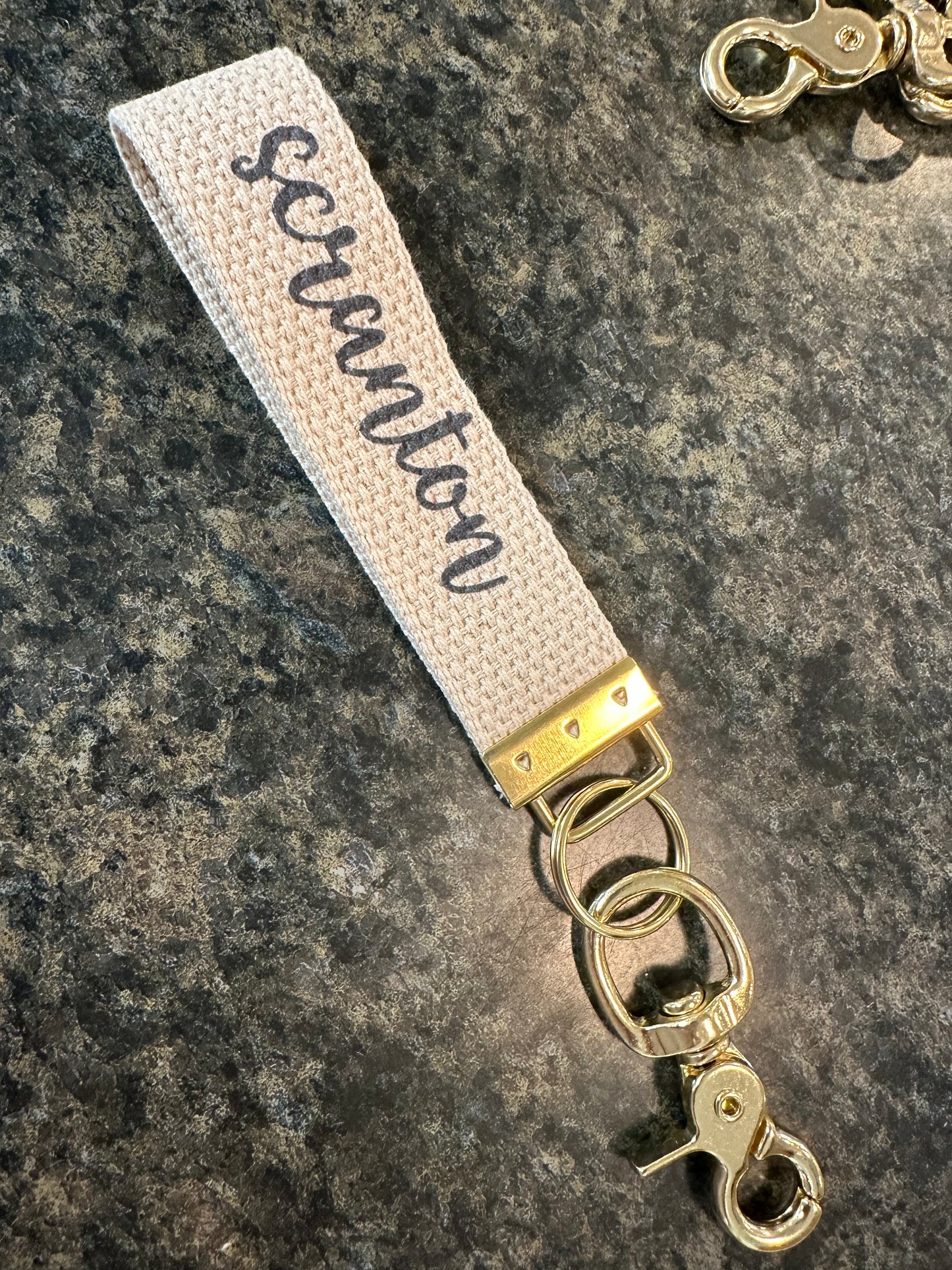 Local Love Two Sided Script Keychain