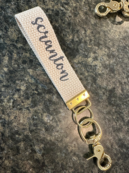 Local Love Two Sided Script Keychain