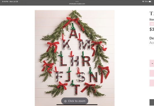Tartan Acrylic Ornaments