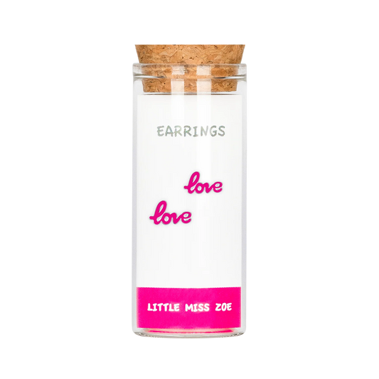 Pink Love,  Sterling Silver Stud Earring