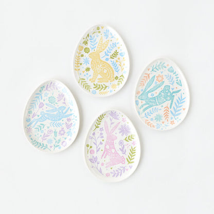 Spring Fables Melamine Egg Plate, 4 assorted