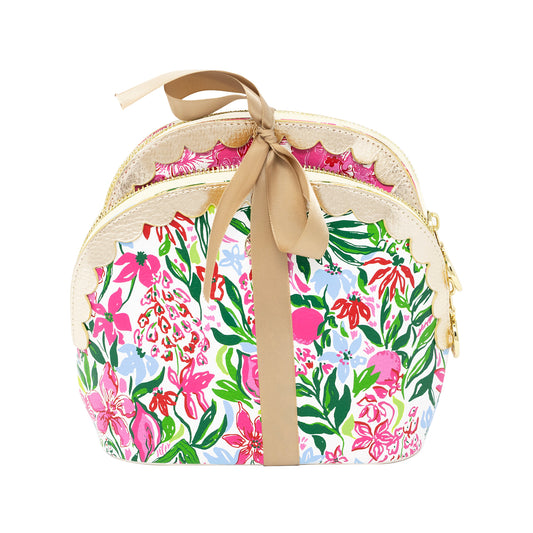 Scallop Pouch Set, Glowing Gardens/Feeling Poppy