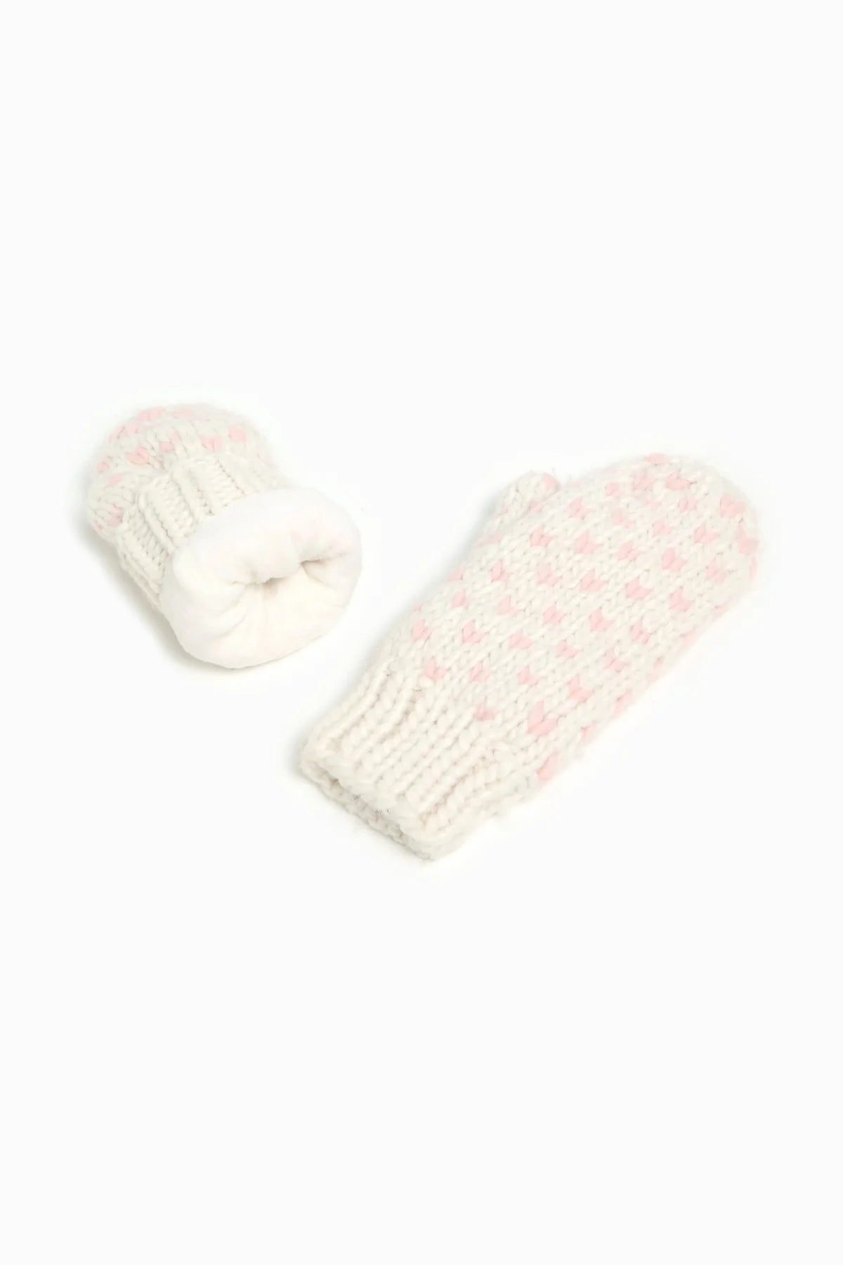 Mitten and Pom Pom Hat Set