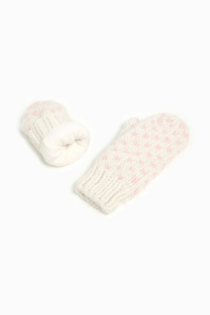 Mitten and Pom Pom Hat Set
