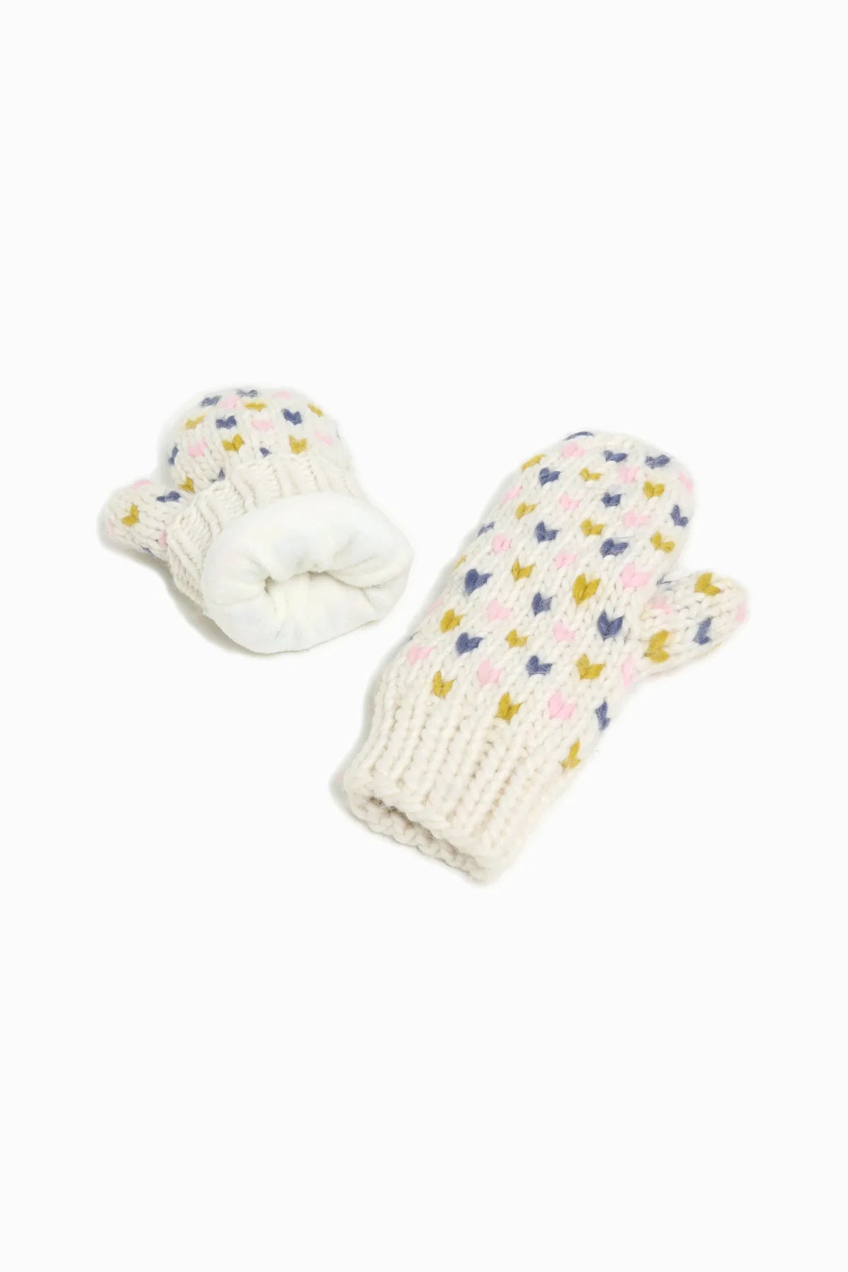 Mitten and Pom Pom Hat Set