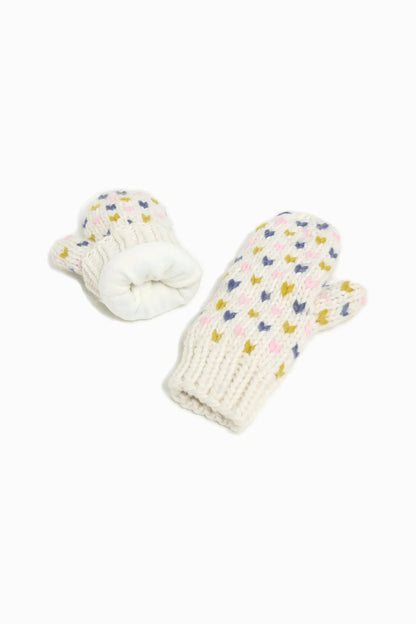 Mitten and Pom Pom Hat Set