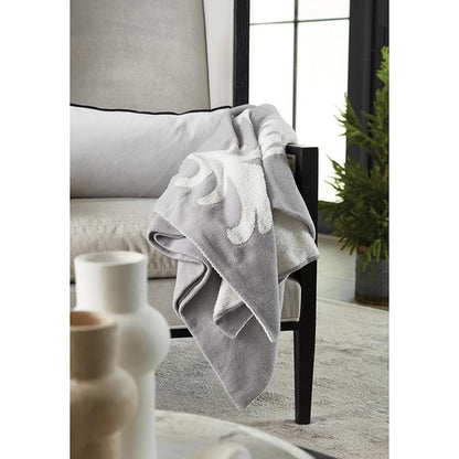 Luxe Throw Grey Tree design