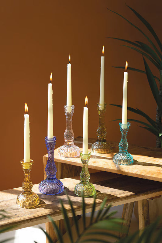 Assorted Glass Candle Sticks