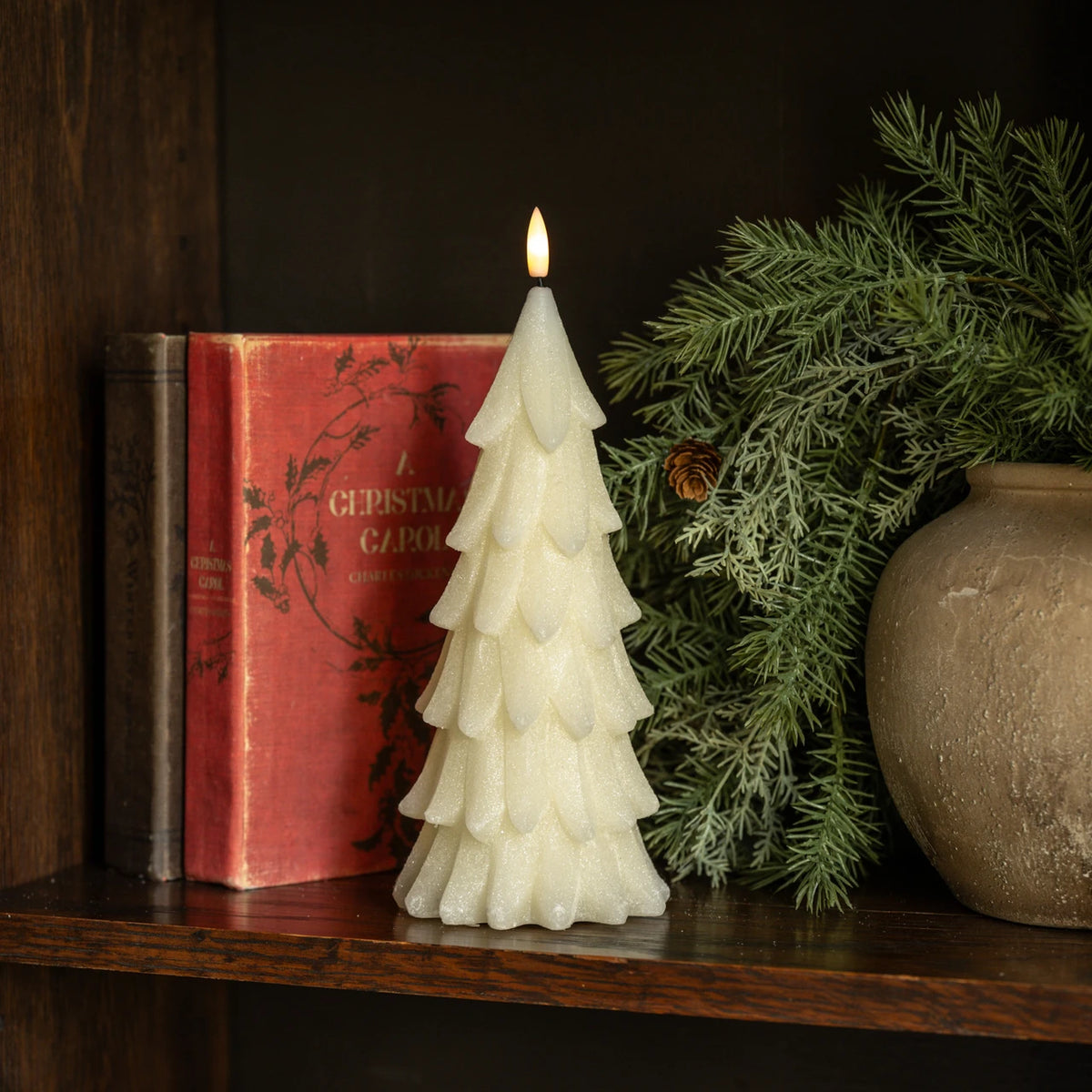 Snowy tree LED Candle