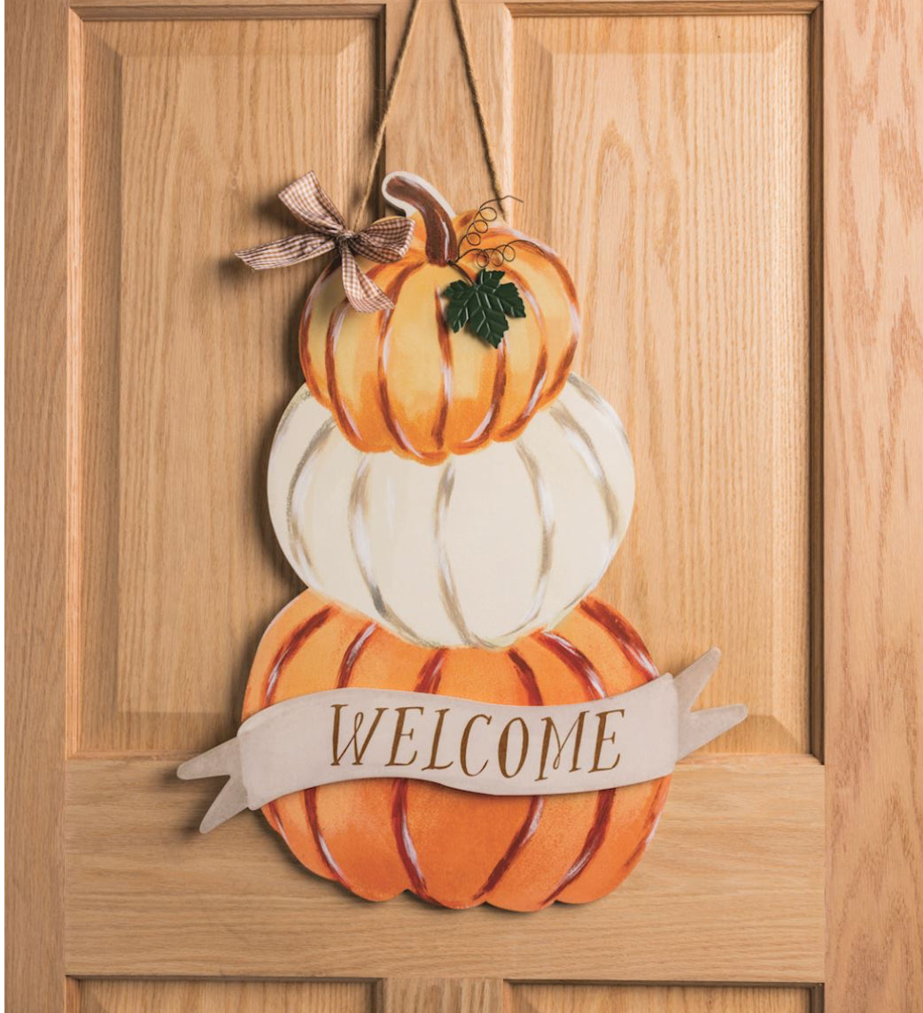 Stacked Pumpkin Door Hanger