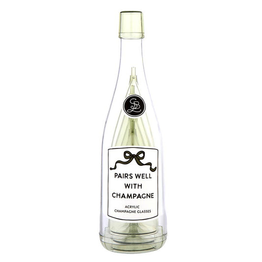Acrylic Champagne Bottle + Glasses