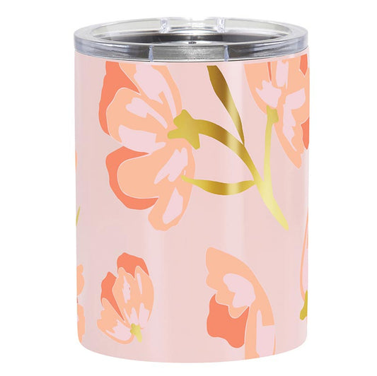 Stainless Steel Floral Tumbler