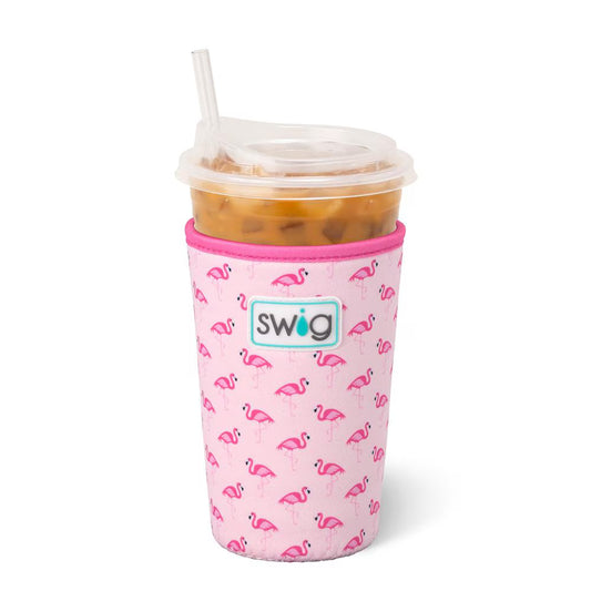 Pink Flamingo Iced Cup Coolie(Medium)