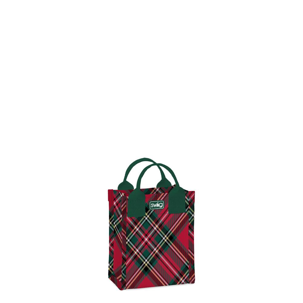 Christmas Plaid Reusable Gift Bags Mini
