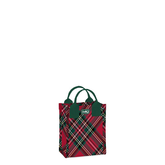 Christmas Plaid Reusable Gift Bags Mini