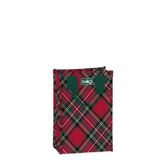 Christmas Plaid Reusable Gift Bags Tall