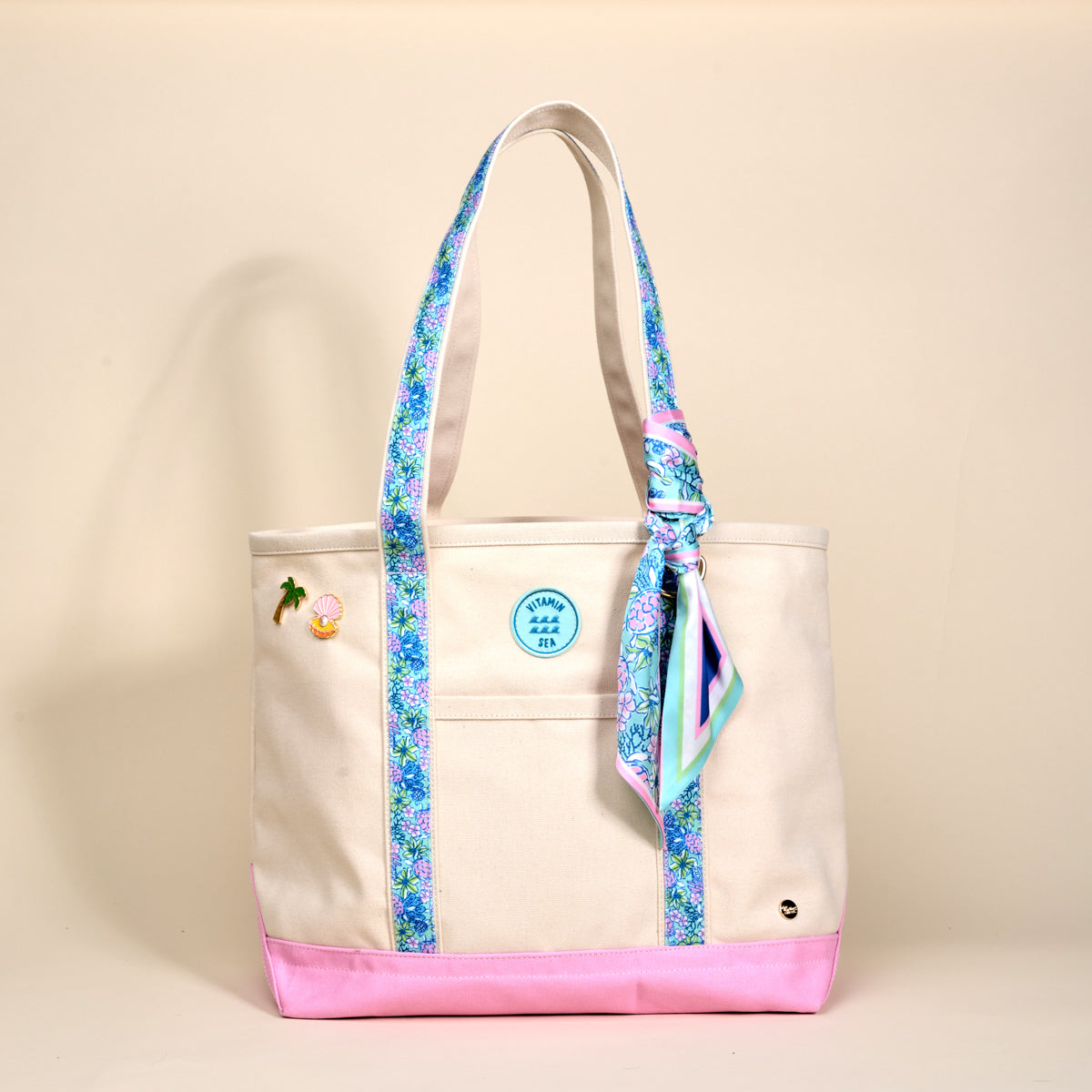 The Darling Canvas Tote Bag-Coastal Cove