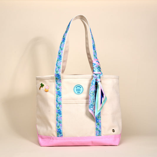 The Darling Canvas Tote Bag-Coastal Cove