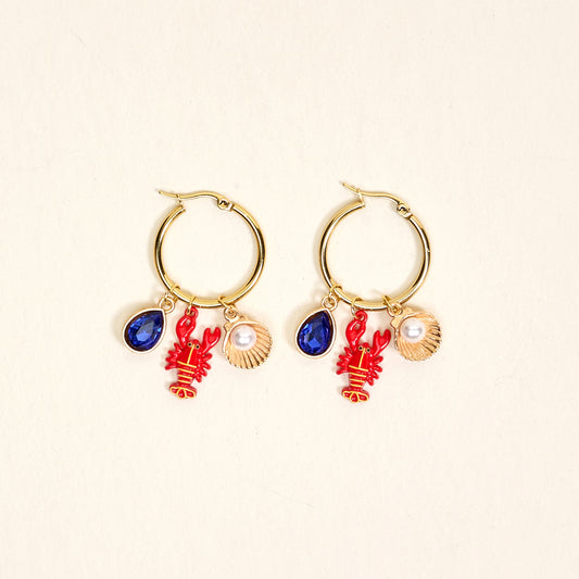 Lobster Hoop Earrings