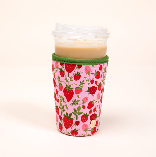 Drink Sleeve-Large-Strawberry Fields
