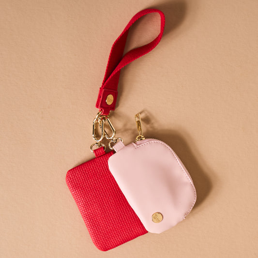 Red Dynamic Duo Pouch Wristlet - Partners in Crime