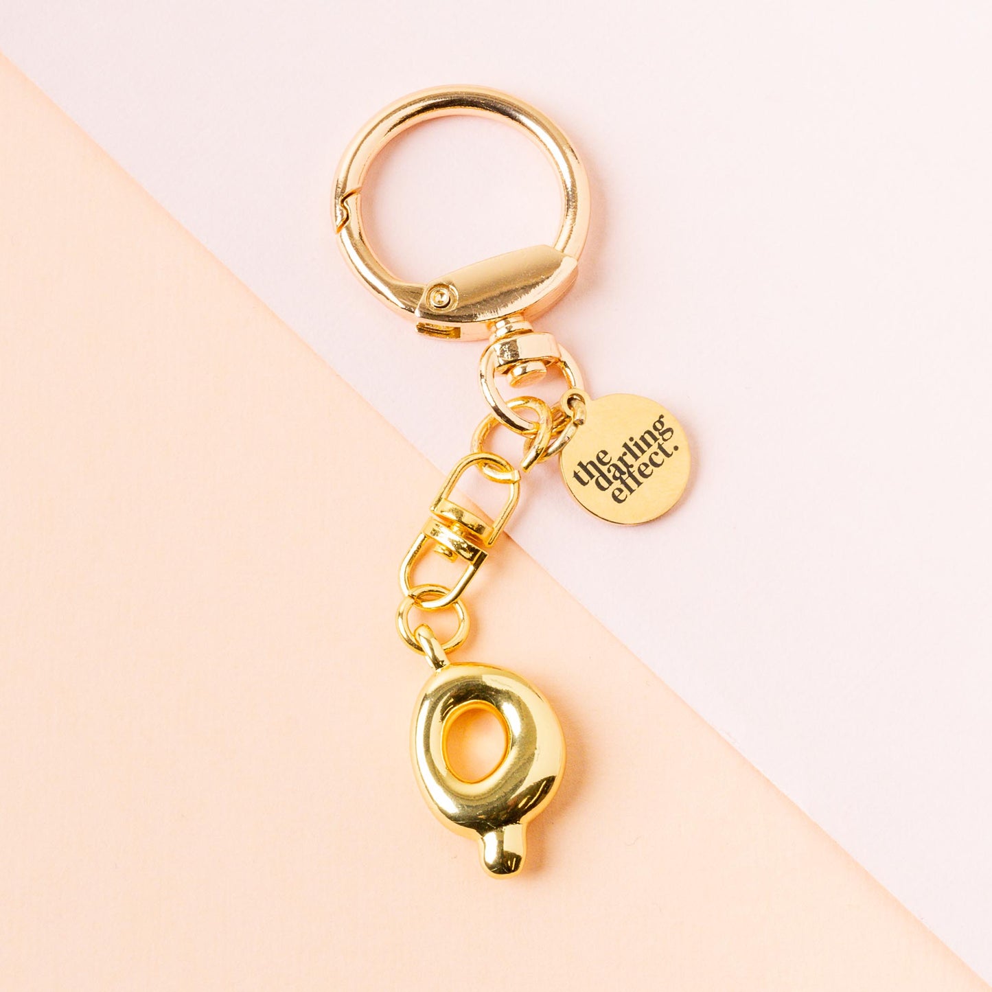 Gold Bubble Letter Keychain
